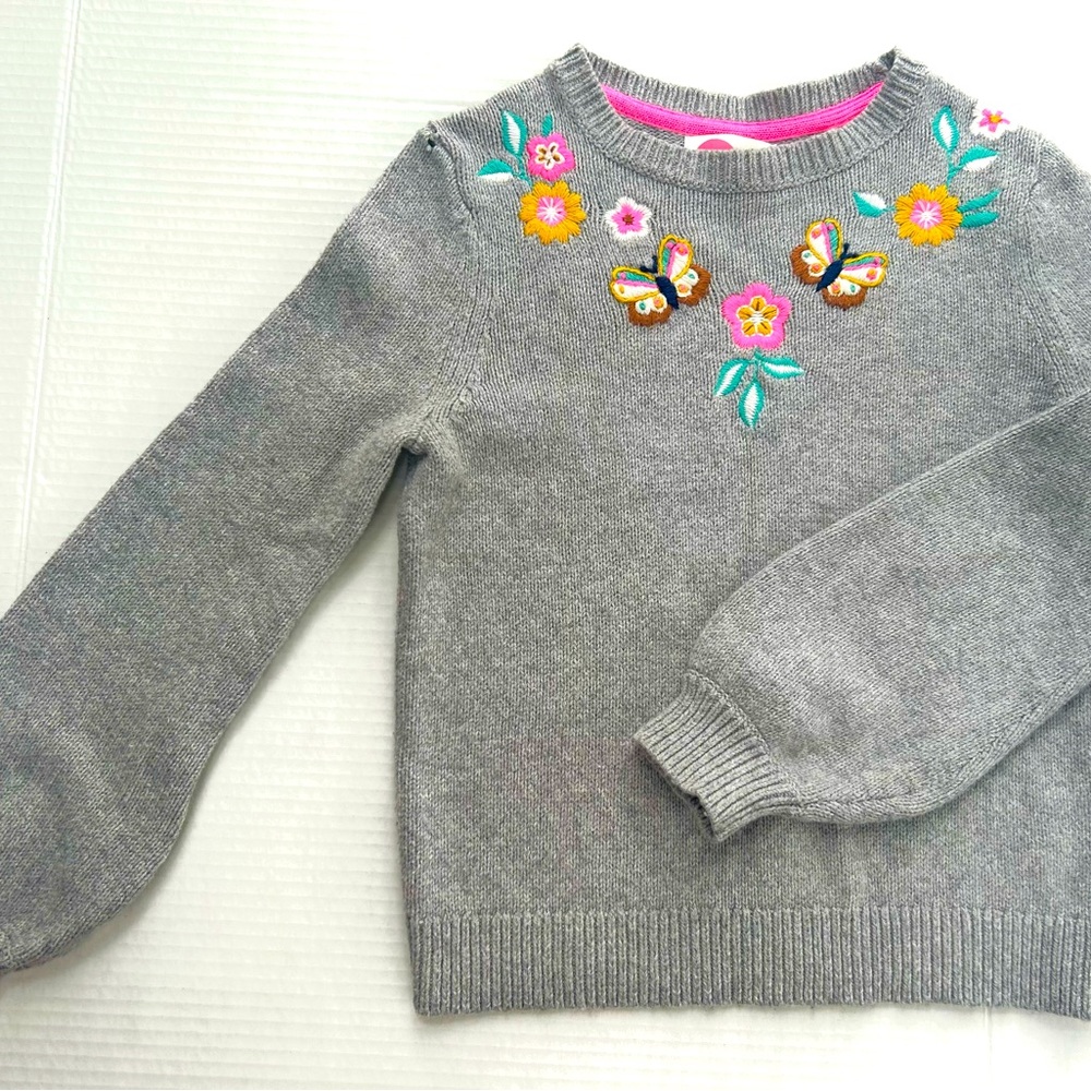 Mini Boden Embroidered Sweater, size 9/10